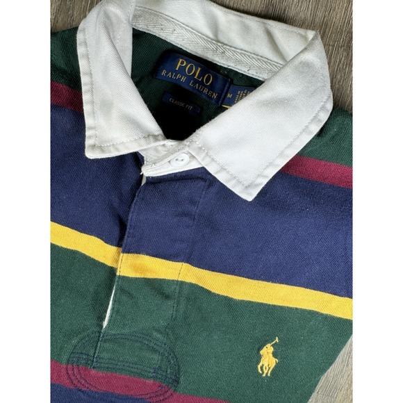 Polo Ralph Lauren Other - Polo Ralph Lauren Men's Rugby Shirt M Classic Fit Striped Colorblock Long Sleeve